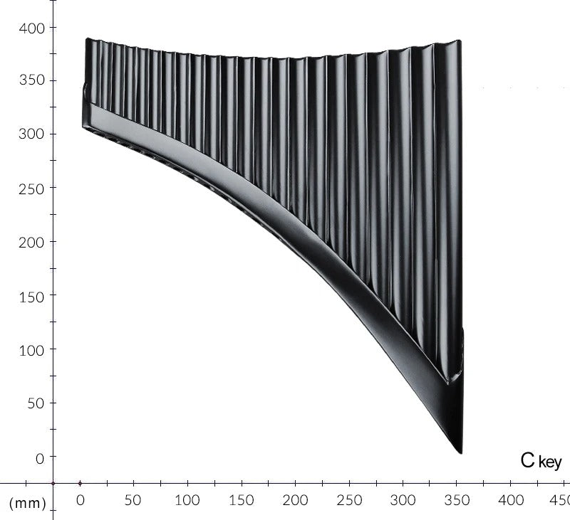 Handgefertigte Bambus-Panflöte – 22 Pfeifen, Tonart G/C