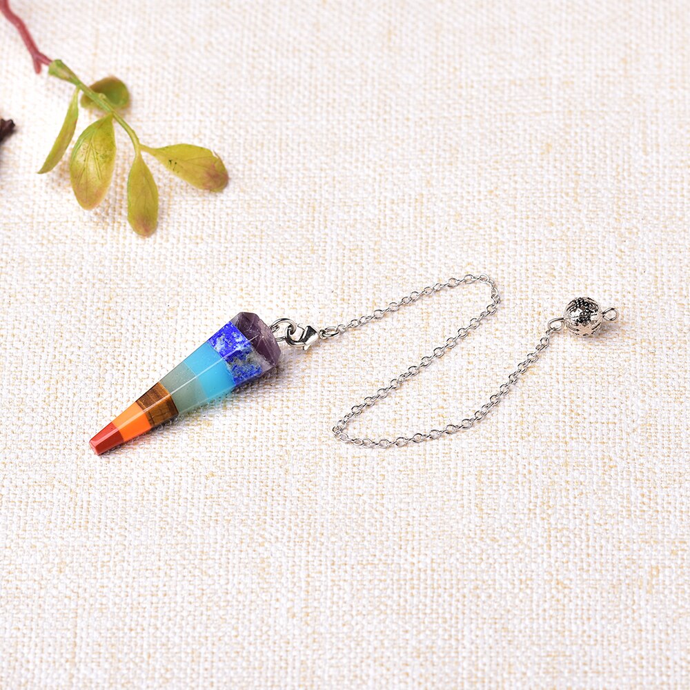 Chakra Balancing Pendulum with Gemstone Crystals