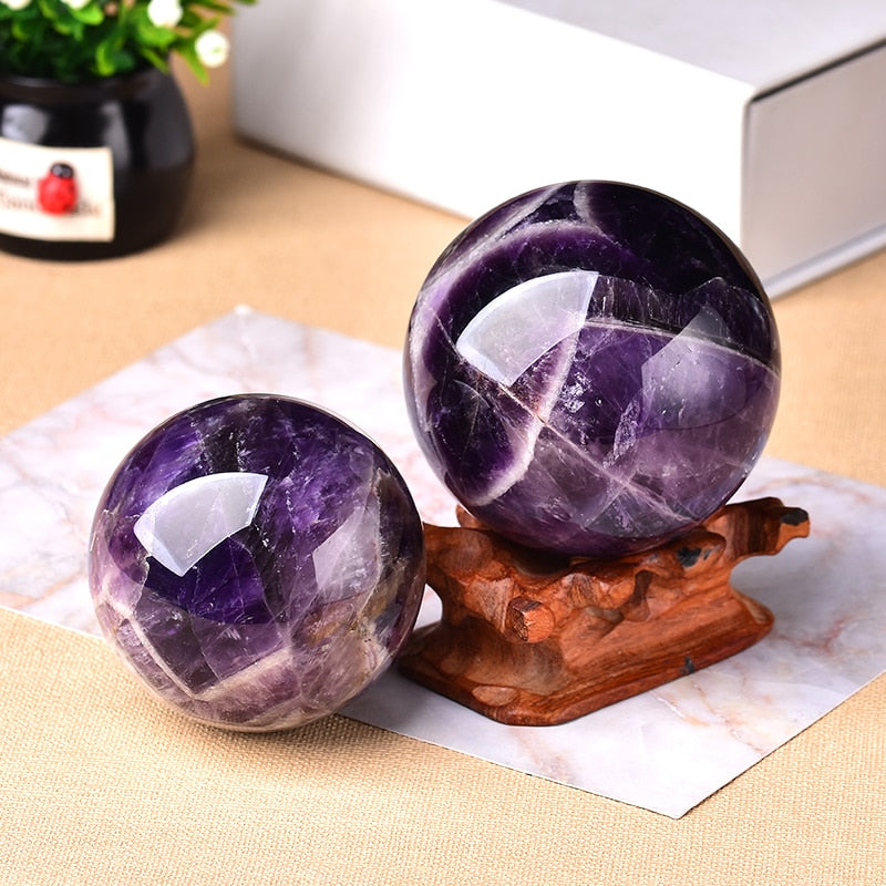 Amethyst Sphere for Anxiety Relief & Clarity