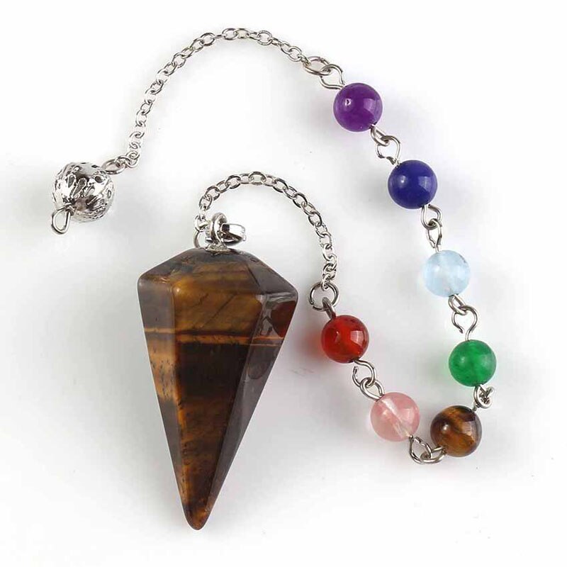 Amethyst & Tiger Eye Crystal Divination Pendulum