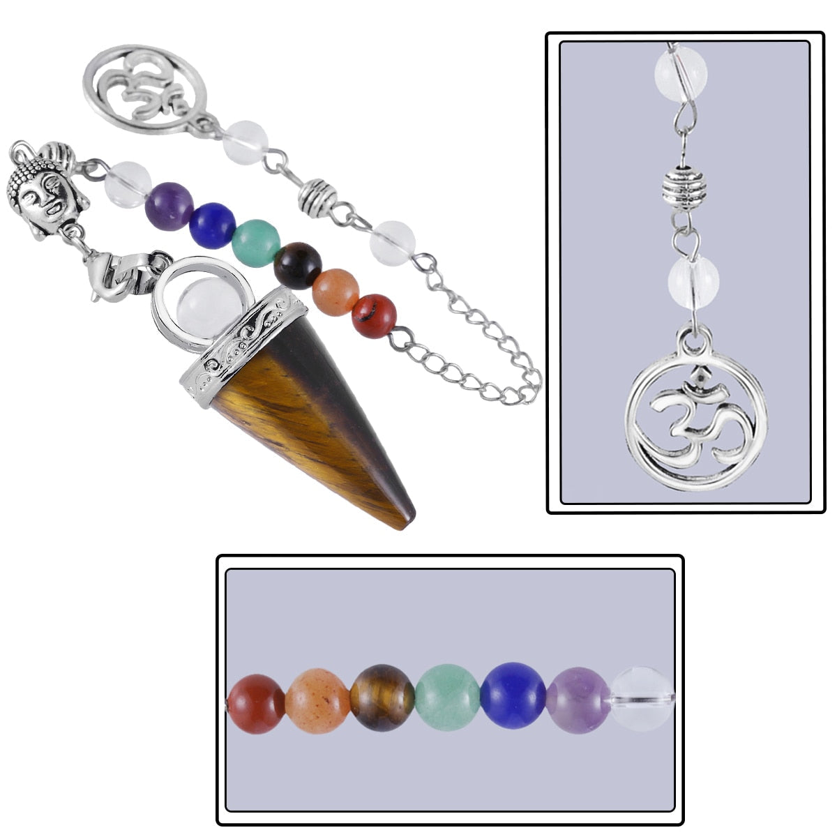 Tiger's Eye Crystal Pendulum for Courage & Insight