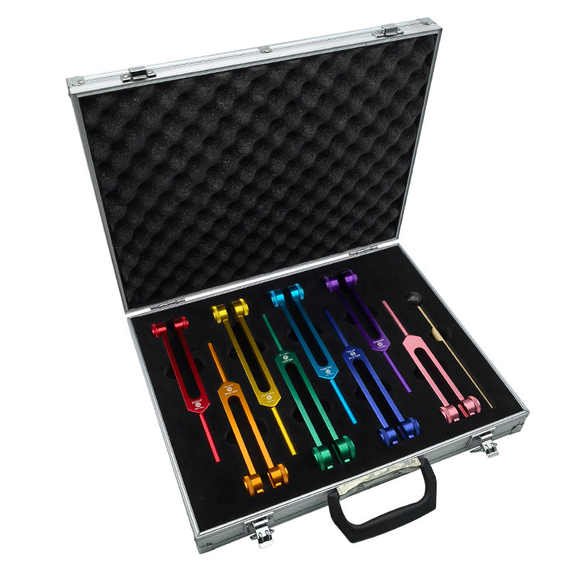 7-teiliges Chakra-Stimmgabel-Set zur Ausrichtung und Klangtherapie