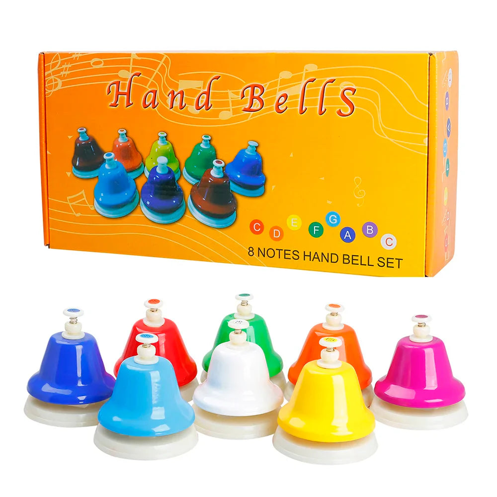 8-Note Chakra Meditation Hand Bell Set