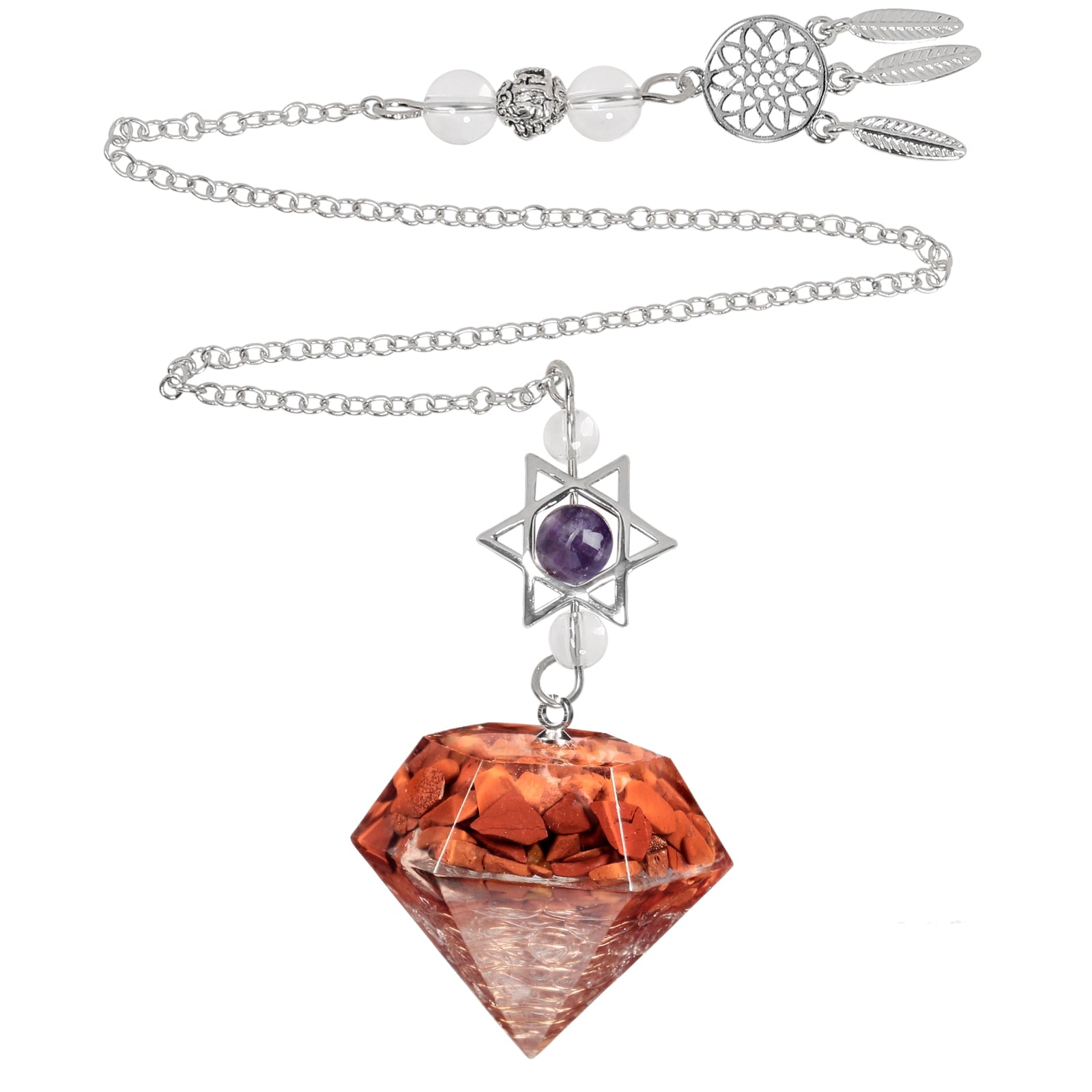 Amethyst Star of David Crystal Pendulum