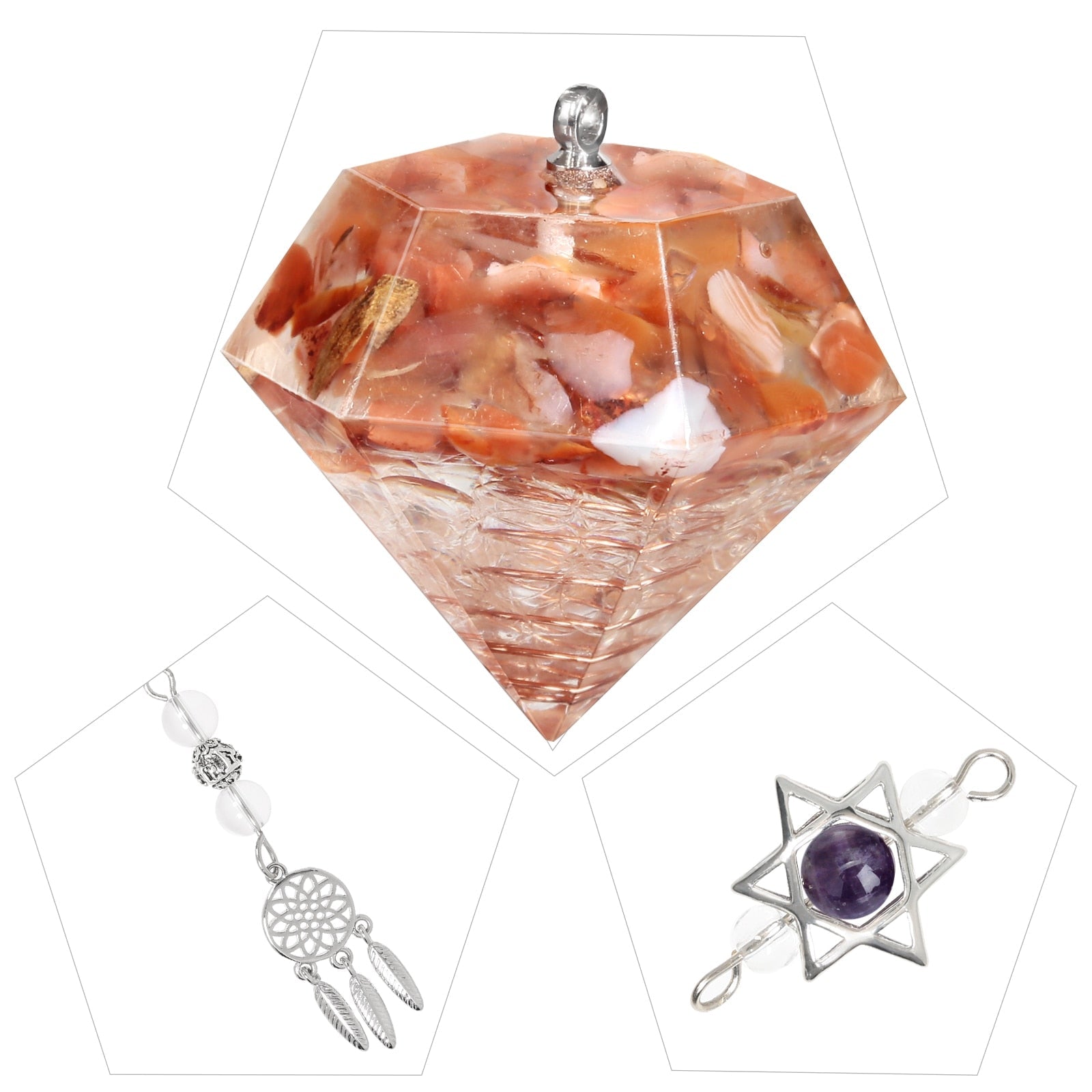 Carnelian Crystal Pendulum for Inner Guidance