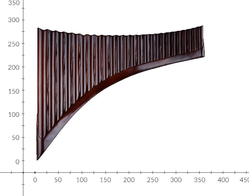 Natürliche Bambus-Panflöte, 25 Pfeifen, G-Tonart-Instrument