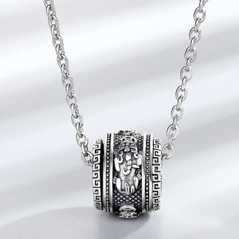 Copper Pixiu Luck Wealth Rotatable Necklace Pendant