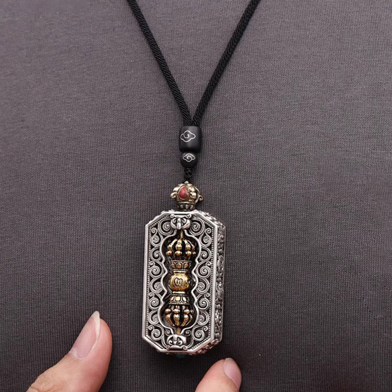 Om Mani Padme Hum Halskette | Dorje Vajra Lotus Anhänger