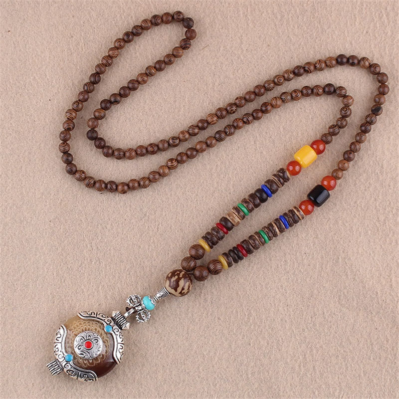 Wenge Wood Elephant Necklace for Protection & Wisdom