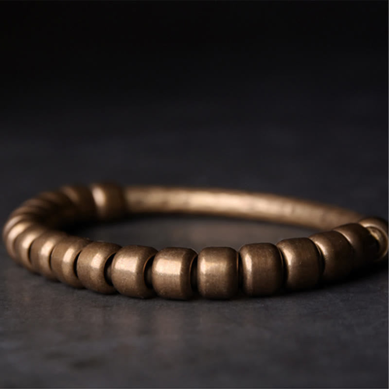 Copper Brass Bead Luck Wealth Spiritual Bracelet