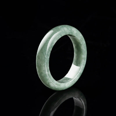 Jade-Reichtum-Heilring | Naturstein 6,5 mm Breite