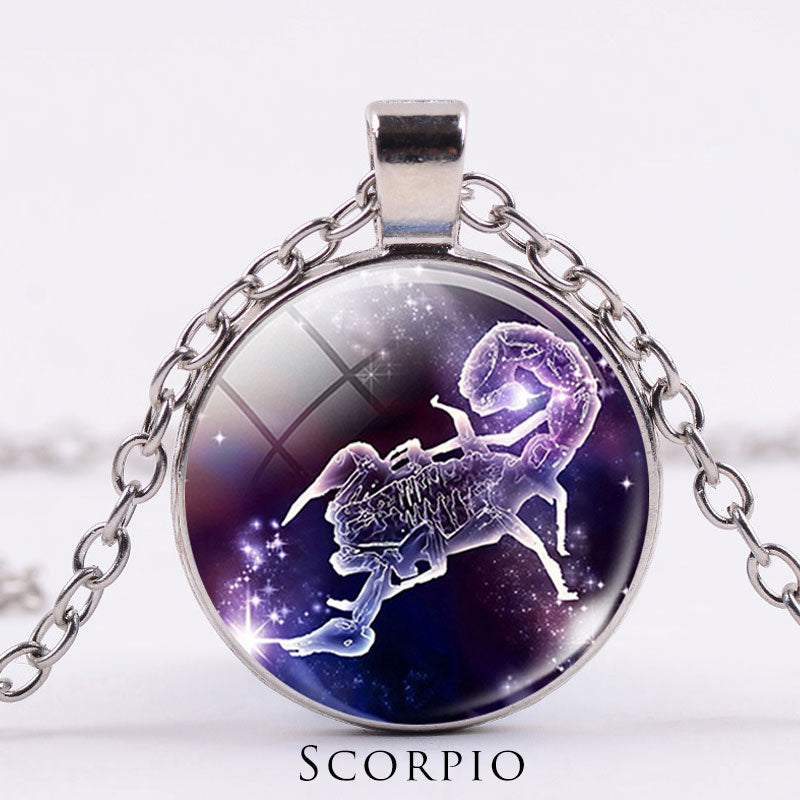 Titanium Steel Zodiac Necklace | 12 Constellations Protection