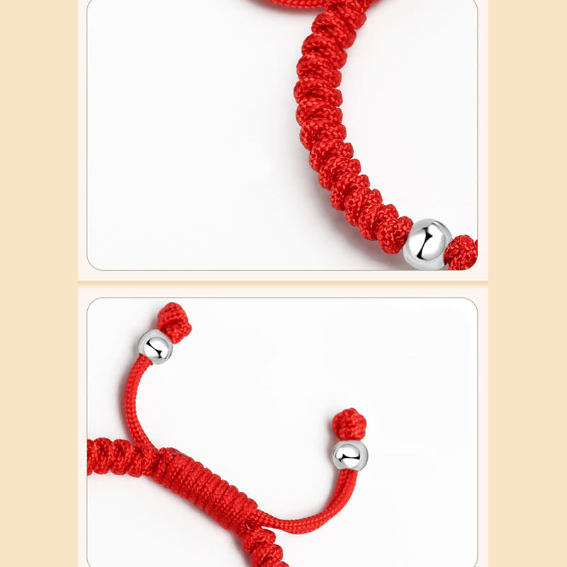 Kids Sterling Silver Spiritual Bracelet With Fu Character Charm