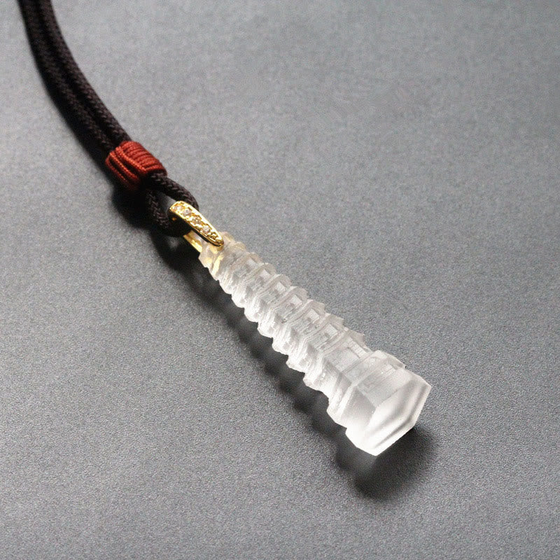 Liuli Ancient Pagoda Spiritual Necklace for Wisdom