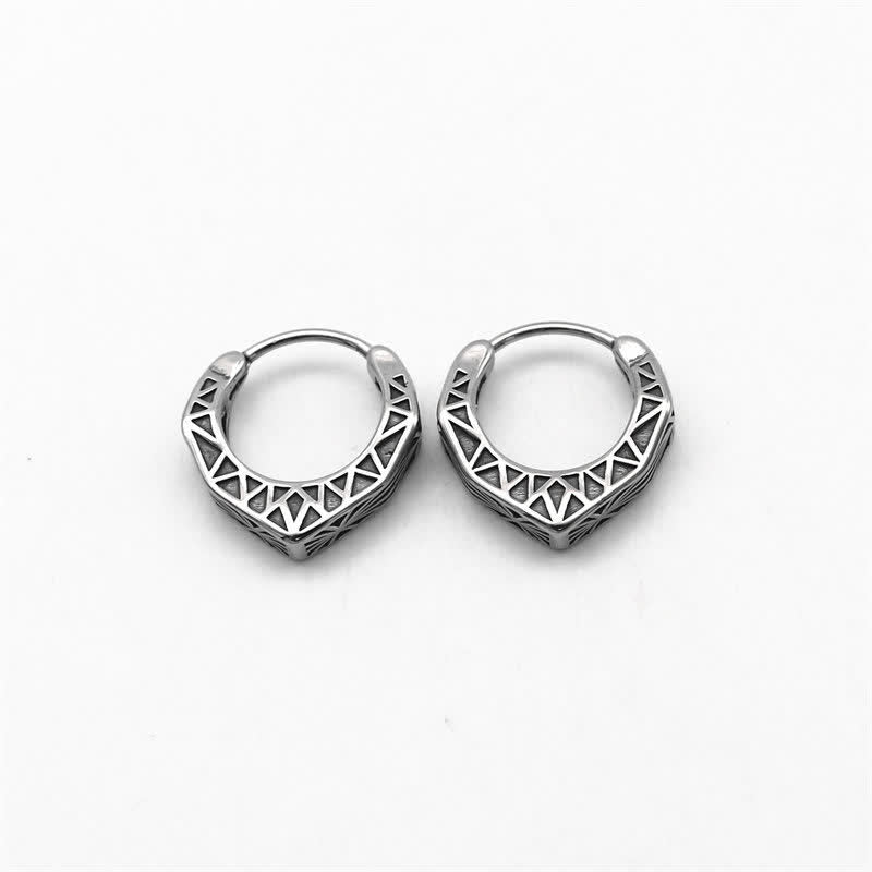 Titanium Steel Viking Hoop Balance Earrings