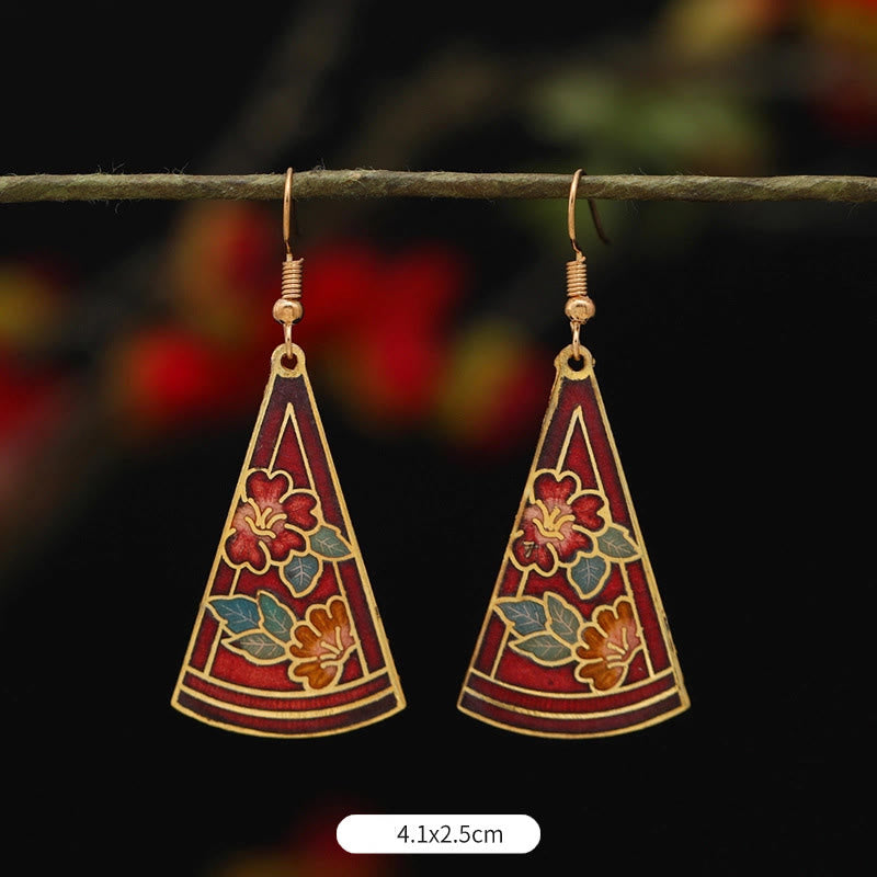 Alloy Copper Lotus Butterfly Drop Earrings for Spiritual Enlightenment