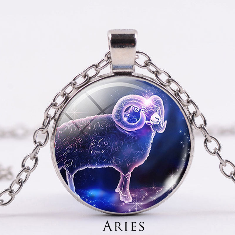 Titanium Steel Zodiac Necklace | 12 Constellations Protection