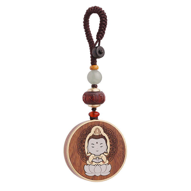 Ebony Rosewood Spiritual Balance Car Key Chain | Healing Sounds