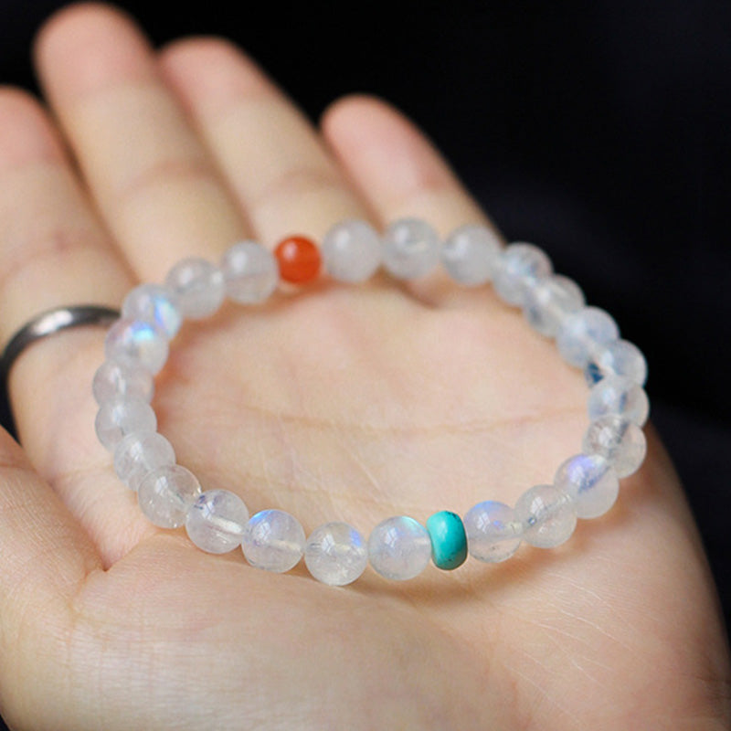 6mm Moonstone Calm Healing Bracelet | Positive Energy