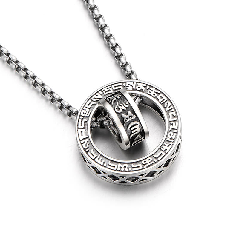 Kupfer-Halskettenanhänger „Om Mani Padme Hum“ für Frieden und Reinheit