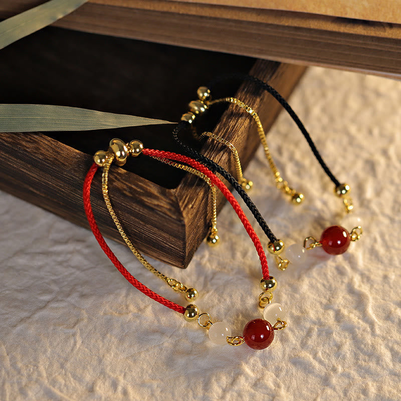 Red Agate Cat Eye Confidence Protection Bracelet