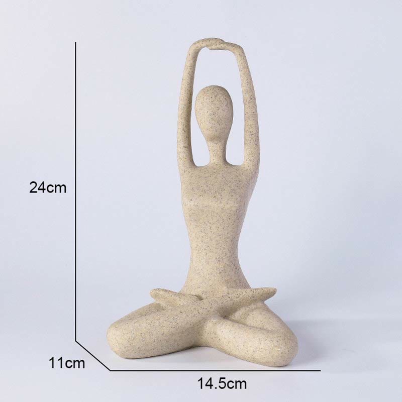 Abstract Yoga Meditating Resin Buddha Statue Decoration