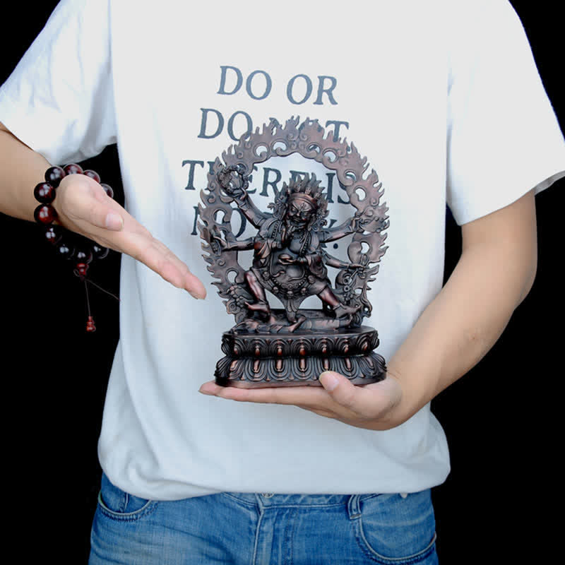 Copper Buddha Statue Mahakala Bodhisattva Compassion Figurine
