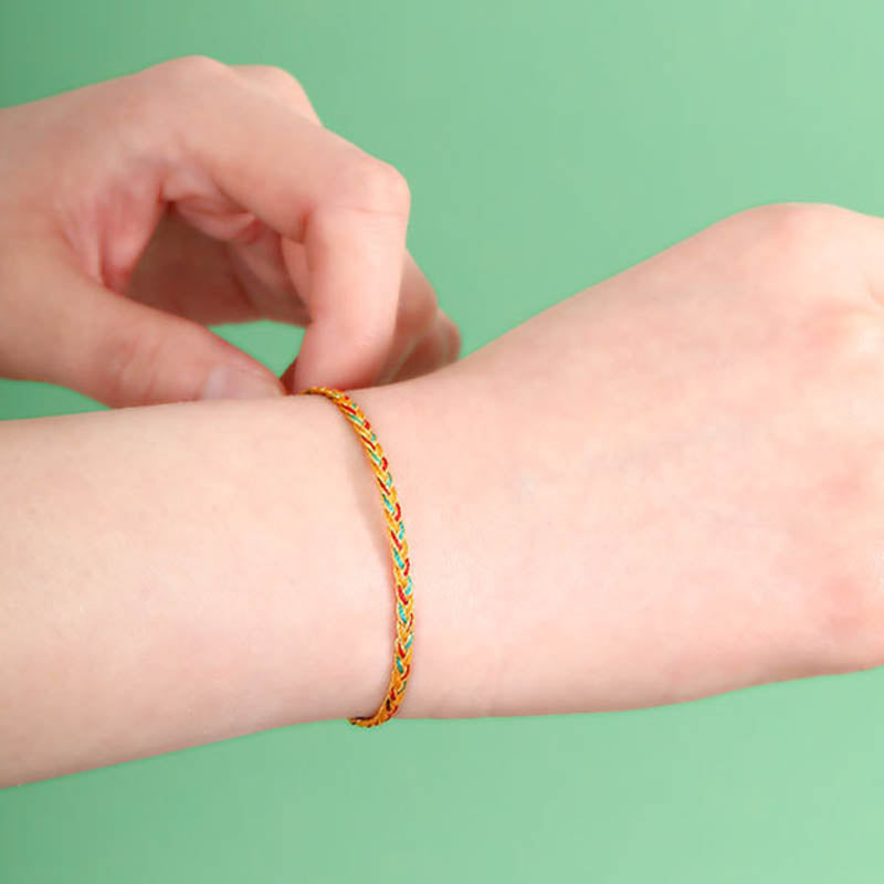 Dragon Scale Braid String Bracelet | Protection & Strength