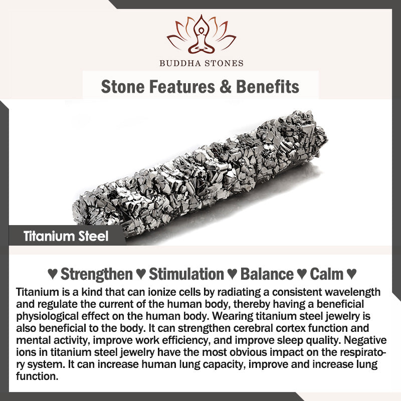 8mm Titanium Steel Om Mani Padme Hum Ring for Balance & Calm