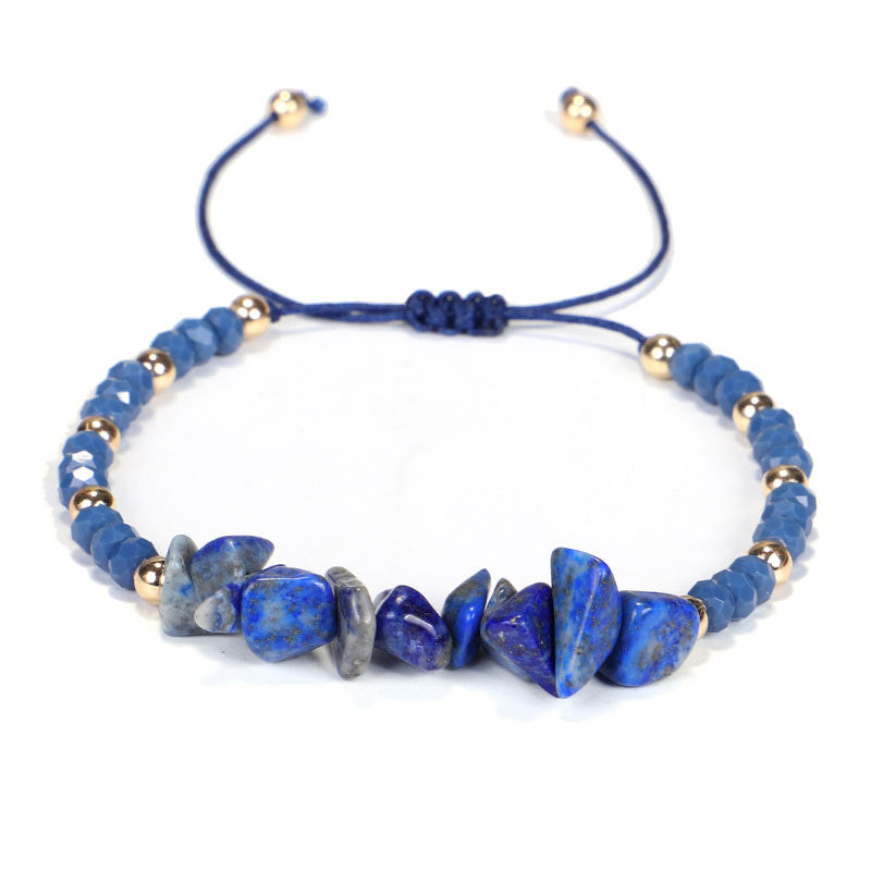 Unisex Amethyst Purify Knit Bracelet with 8mm Healing Stones