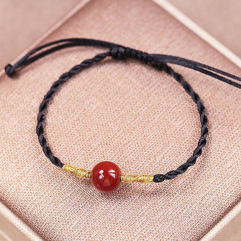 Rote Achat-Chalcedon-Armband-Halskette für Selbstvertrauen und Harmonie