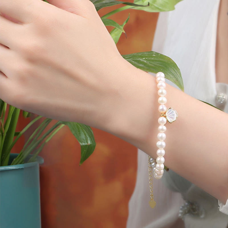 14K Gold Plated Pearl Bracelet | Healing Wisdom & Optimism