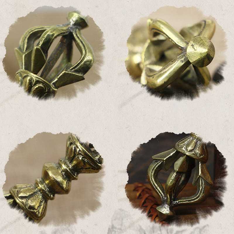 Small Five Prong Vajra Dorje in Copper | Spiritual Strength Symbol
