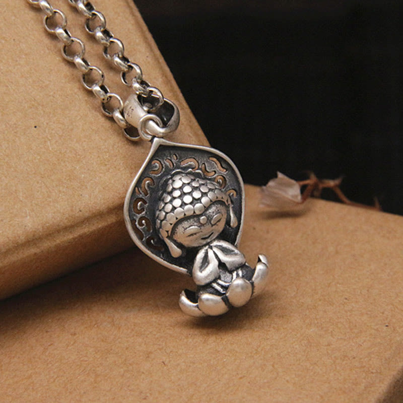 999 Sterling Silver Buddha Necklace | Meditation | Serenity Lotus