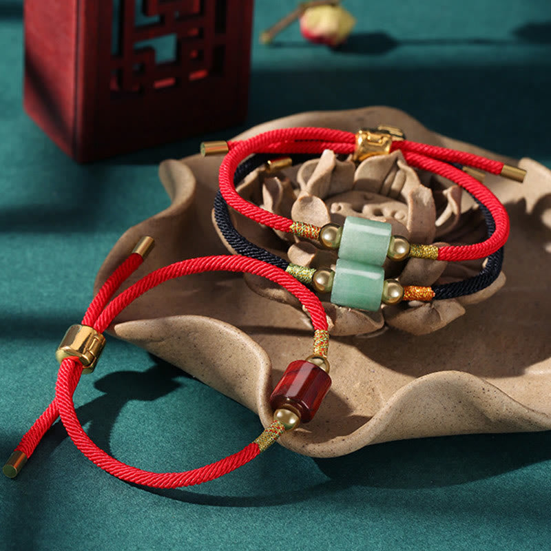 Green Aventurine Luck Protection Braided Rope Bracelet