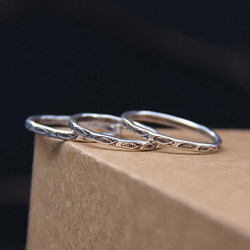 925 Sterling Silver Koi Fish Ring for Luck & Wealth