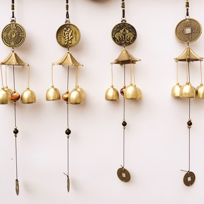 Blessing Elephant Bagua Copper Chime Bell for Home Balance