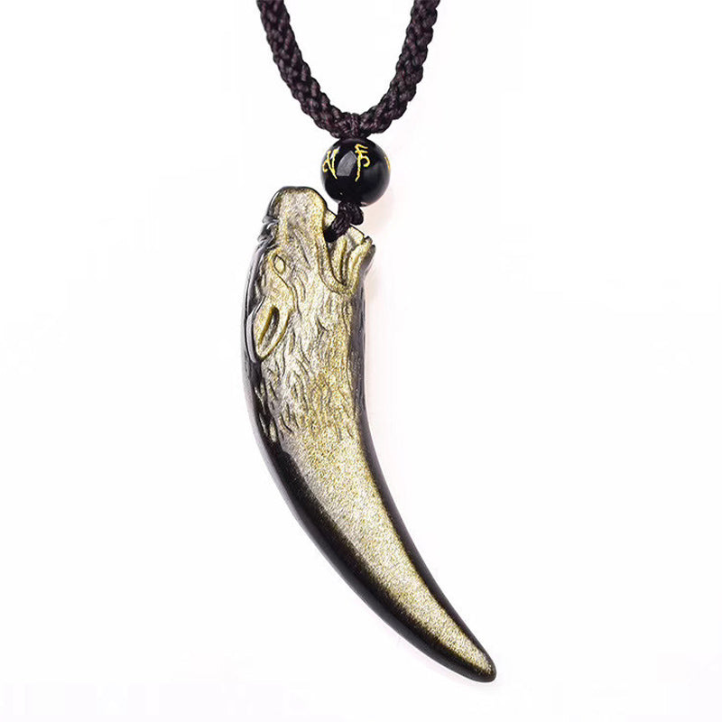 Multi Obsidian Strength Necklace Pendant