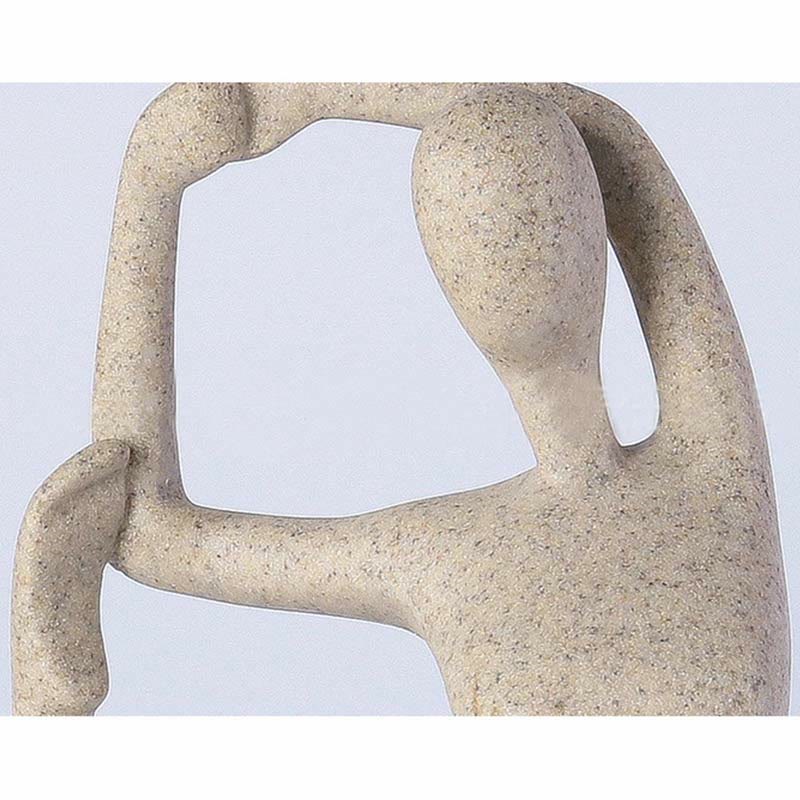 Abstrakte Yoga-Meditierende Buddha-Statue aus Kunstharz, Dekoration