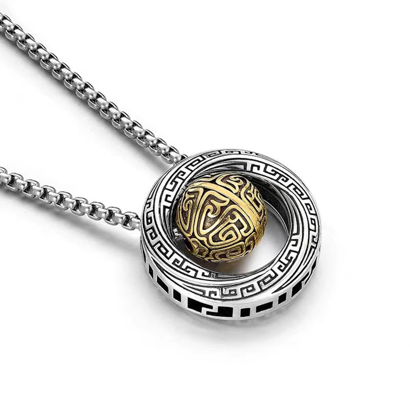 Kupferne Mobius-Glücksperlen-Halskette für Wohlstand