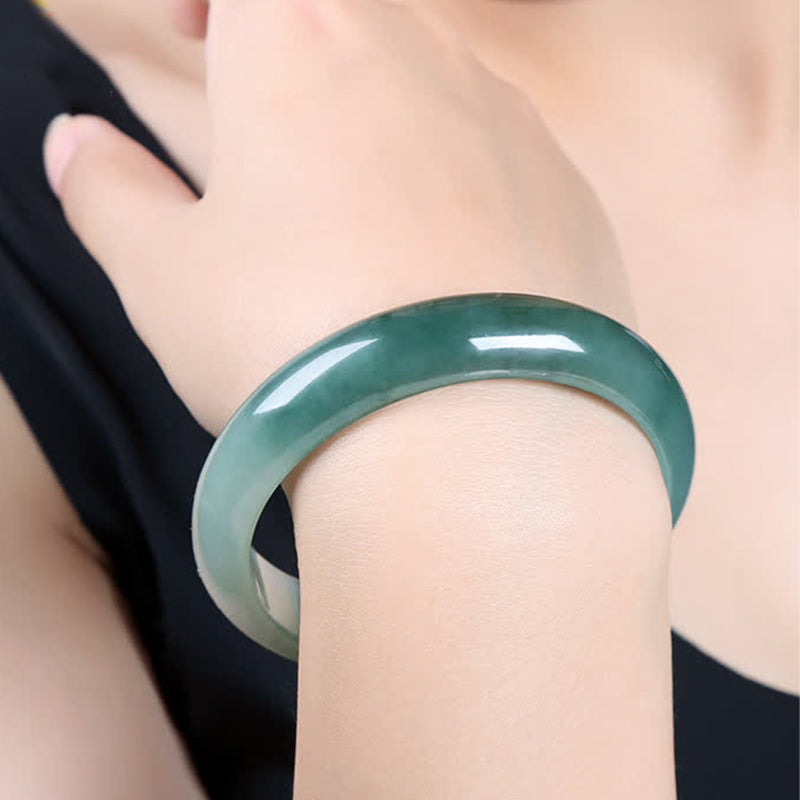 Jade Abundance & Luck Bangle Bracelet 57mm