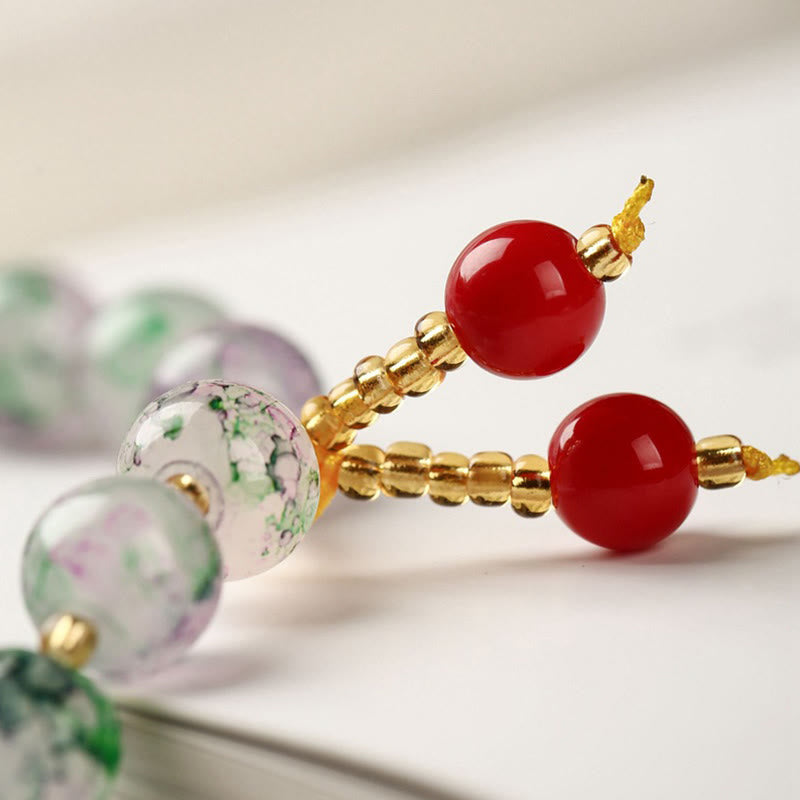 Liuli Glass Blessing Harmony Bracelet for Spiritual Protection