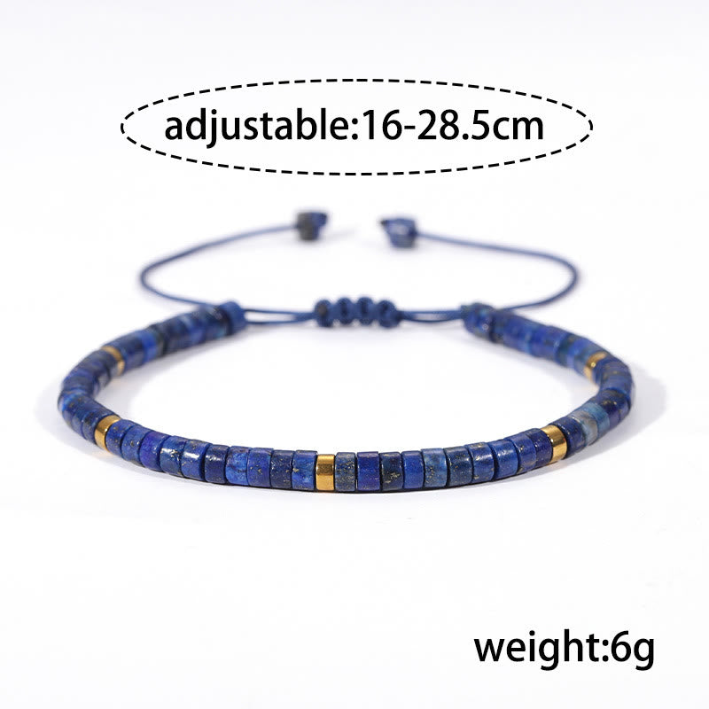 Verstellbares 4 mm Lazurite Positive Balance Spirituelles Armband