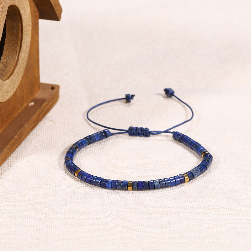 Verstellbares 4 mm Lazurite Positive Balance Spirituelles Armband