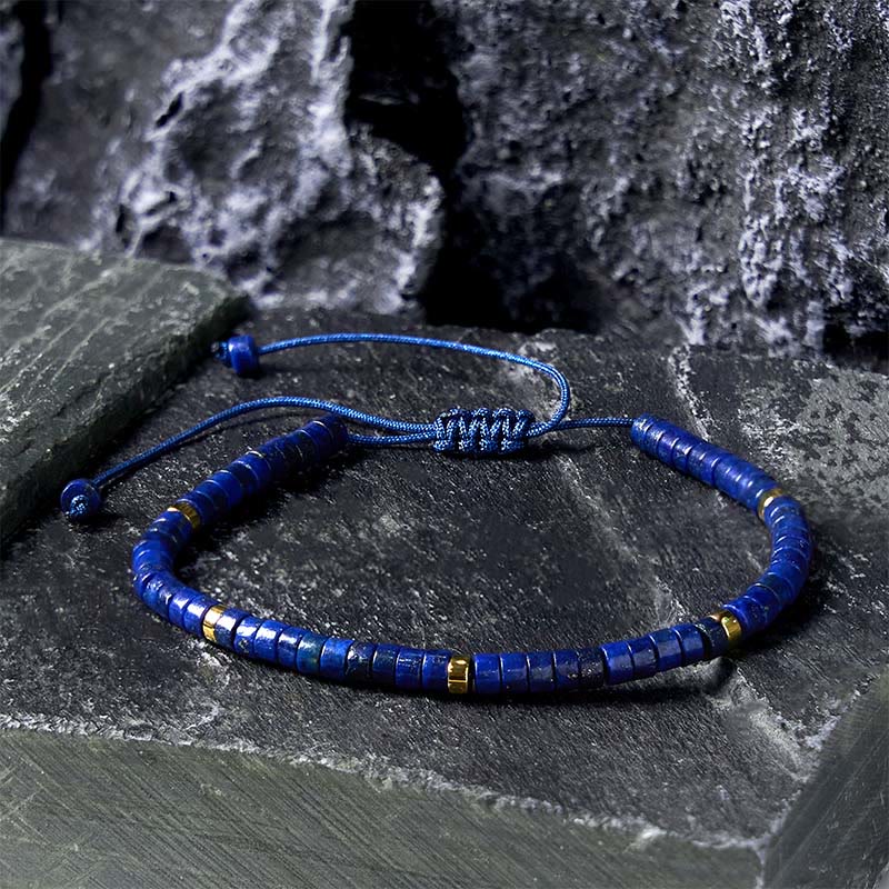 Verstellbares 4 mm Lazurite Positive Balance Spirituelles Armband