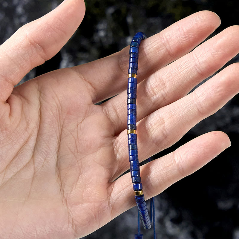 Verstellbares 4 mm Lazurite Positive Balance Spirituelles Armband