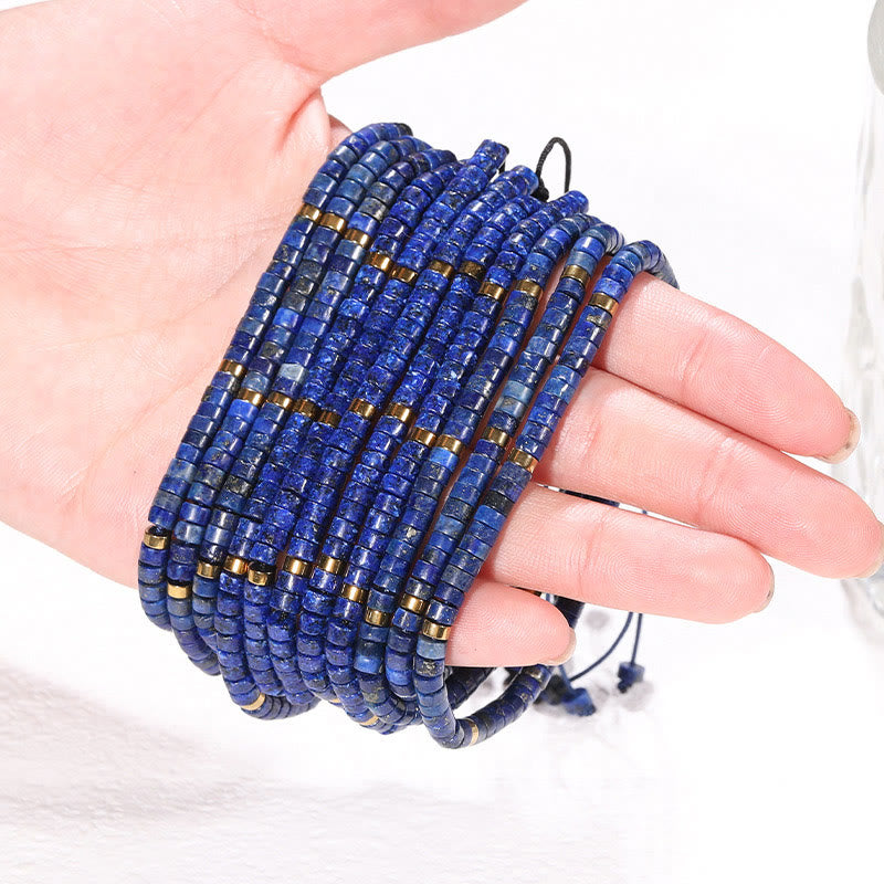 Verstellbares 4 mm Lazurite Positive Balance Spirituelles Armband