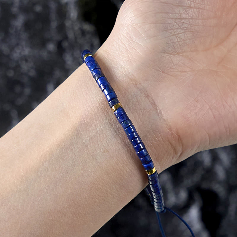 Verstellbares 4 mm Lazurite Positive Balance Spirituelles Armband