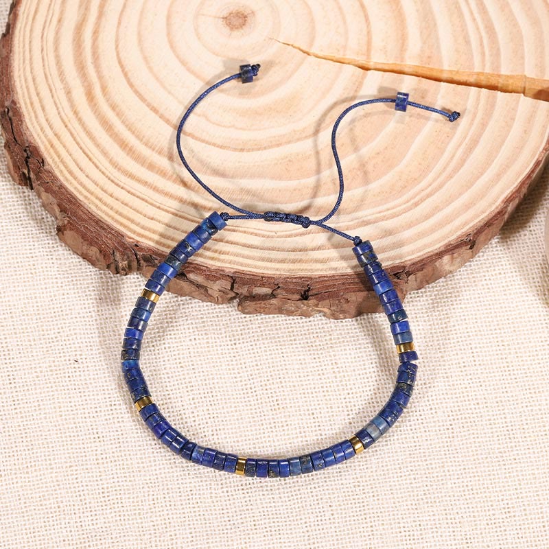 Verstellbares 4 mm Lazurite Positive Balance Spirituelles Armband