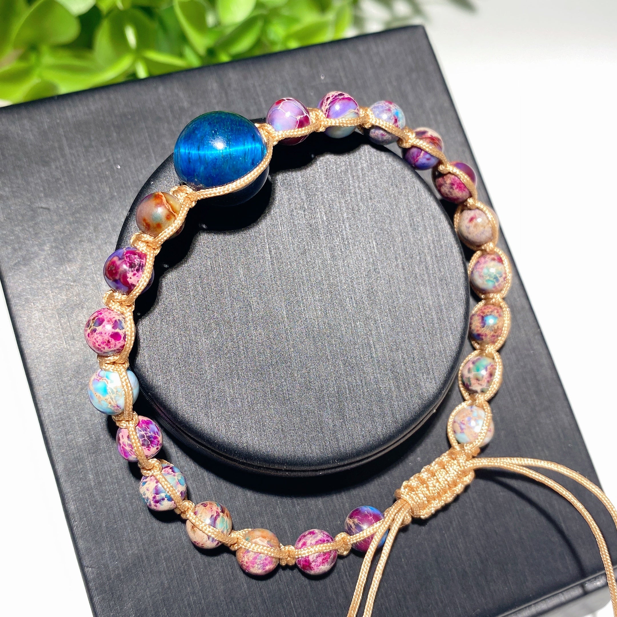 Adjustable African Turquoise Tree of Life Bracelet 16-30cm